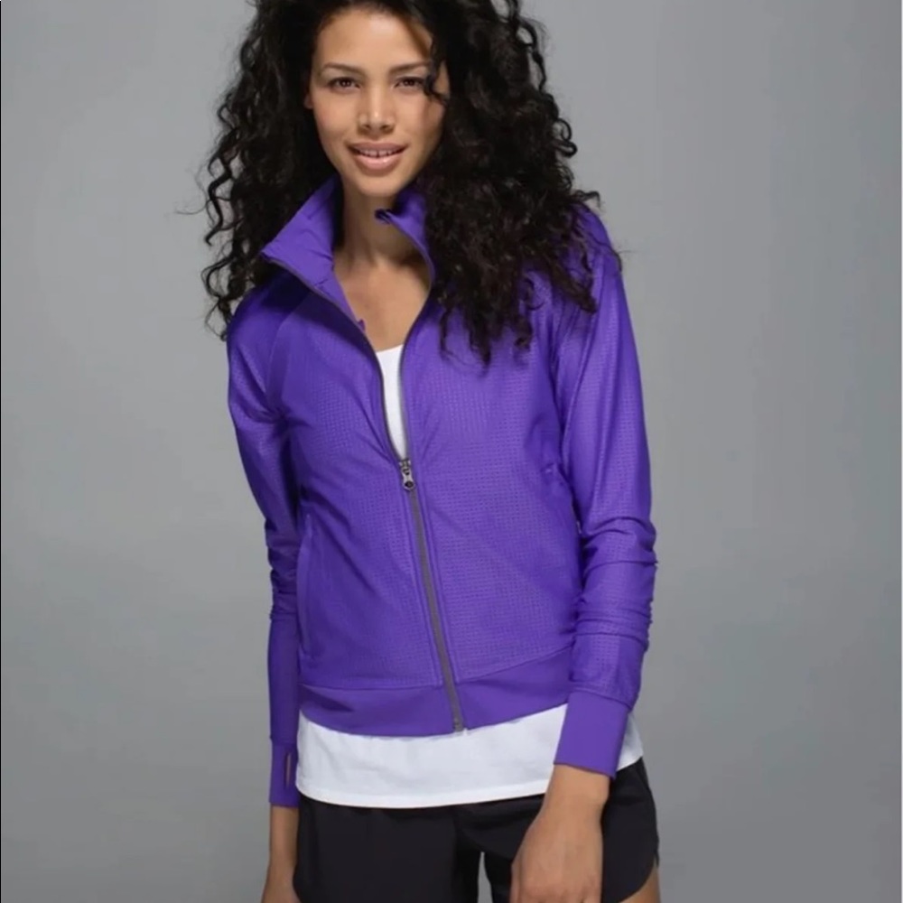 Lululemon Sweaty or Not Jacket Mesh Purple Size 6